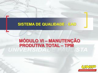 SISTEMA DE QUALIDADE - EAD