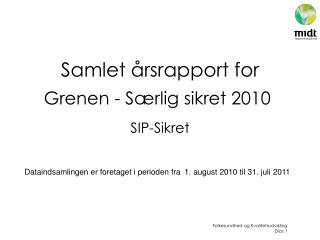 Samlet årsrapport for