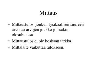 Mittaus