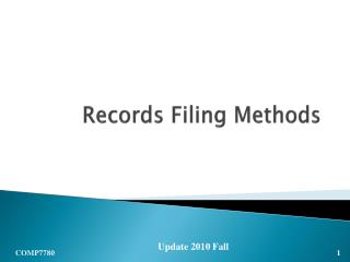 Records Filing Methods