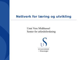 Nettverk for læring og utvikling