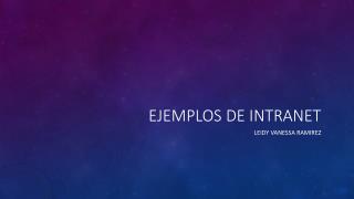 Ejemplos de intranet