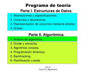 Programa de teoría