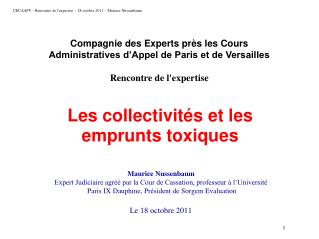 Les collectivités et les emprunts toxiques