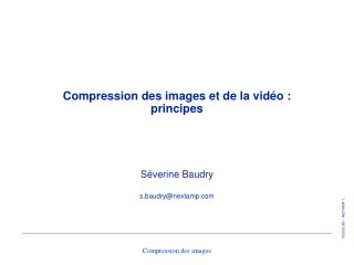 Compression des images et de la vidéo : principes