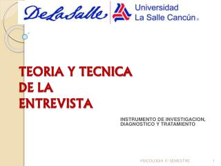 TEORIA Y TECNICA DE LA ENTREVISTA