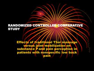 RANDOMIZED CONTROLLED COMPARATIVE STUDY