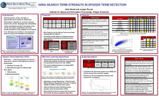 ASSESSING SEARCH TERM STRENGTH IN SPOKEN TERM DETECTION Amir Harati and Joseph Picone