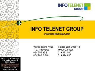 INFO TELENET GROUP telenetholidays