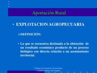 Aportación Rural