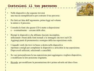 Costruisci il tuo percorso