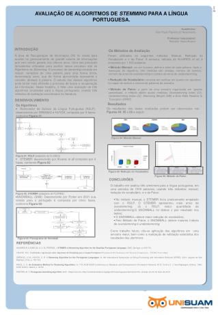 AVALIAÇÃO DE ALGORITMOS DE STEMMING PARA A LÍNGUA PORTUGUESA.