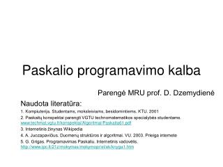 Paskalio programavimo kalba