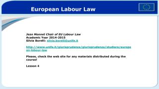 European Labour Law