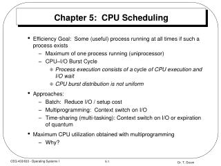 Chapter 5: CPU Scheduling