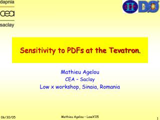 Sensitivity to PDFs at the Tevatron.