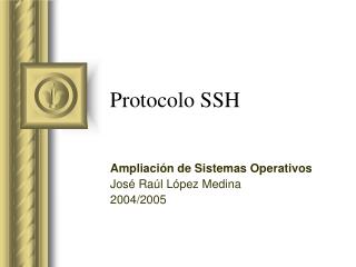 Protocolo SSH