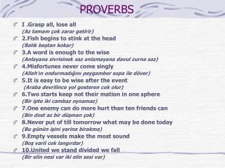 PROVERBS