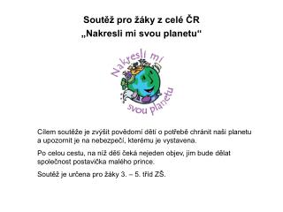 Soutěž pro žáky z celé ČR „Nakresli mi svou planetu“