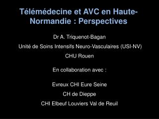 Télémédecine et AVC en Haute-Normandie : Perspectives