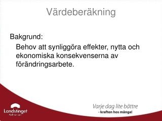 Värdeberäkning