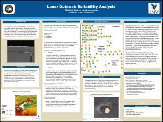 Lunar Outpost: Suitability Analysis Stephen Ibanez GIS 351 Spring 2014