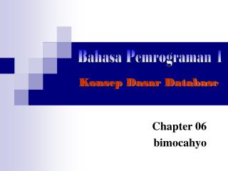 Bahasa Pemrograman 1