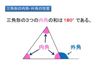 三角形の内角・外角の性質