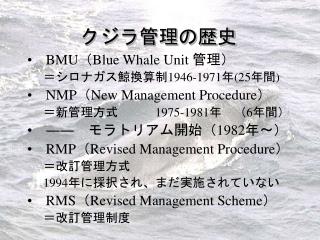 クジラ管理の歴史