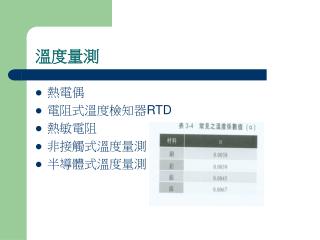 溫度量測