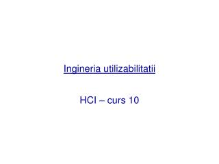 Ingineria utilizabilitatii