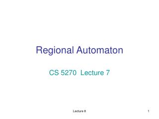 Regional Automaton