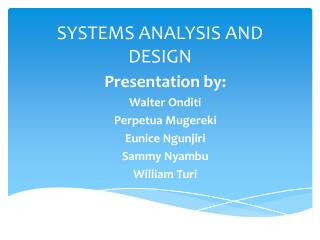 SYSTEMS ANALYSIS AND DESIGN