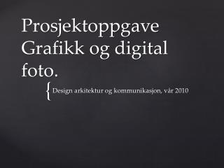 Prosjektoppgave Grafikk og digital foto.