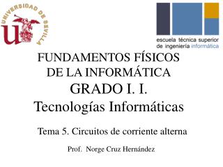 FUNDAMENTOS FÍSICOS DE LA INFORMÁTICA GRADO I. I. Tecnologías Informáticas