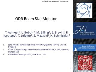 ODR Beam Size Monitor