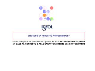 CHE COS’È UN PROGETTO PROFESSIONALE?