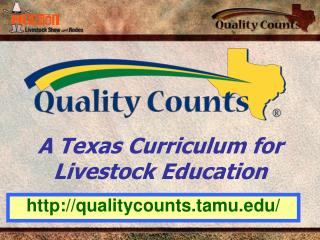 A Texas Curriculum for Livestock Education