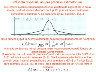 Influenţa dispersiei asupra preciziei estimatorului