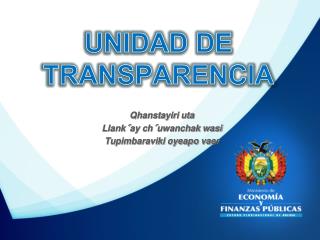 UNIDAD DE TRANSPARENCIA