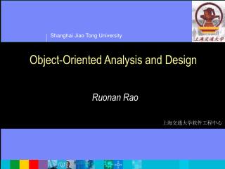 Object-Oriented Analysis and Design