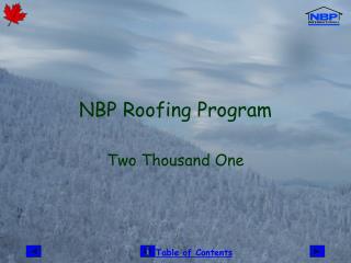 NBP Roofing Program