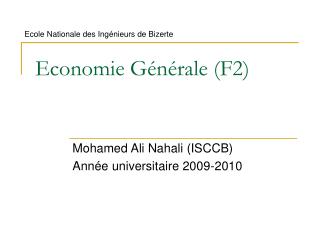 Economie Générale (F2)