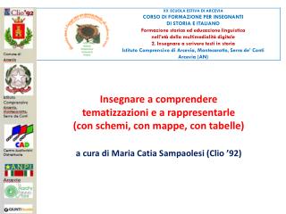 Insegnare a comprendere tematizzazioni e a rappresentarle (con schemi, con mappe, con tabelle)