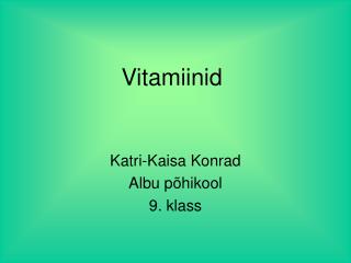 Vitamiinid