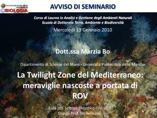 La Twilight Zone del Mediterraneo: meraviglie nascoste a portata di ROV