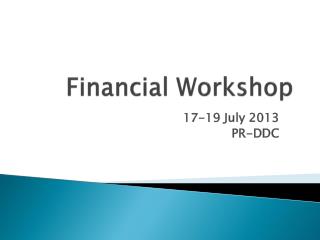 Financial Workshop