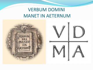 VERBUM DOMINI MANET IN AETERNUM