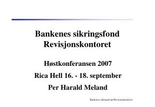 Bankenes sikringsfond Revisjonskontoret