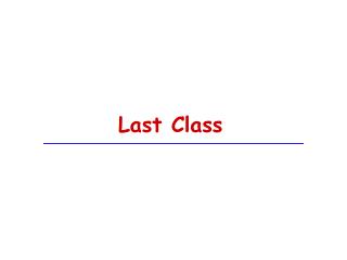 Last Class